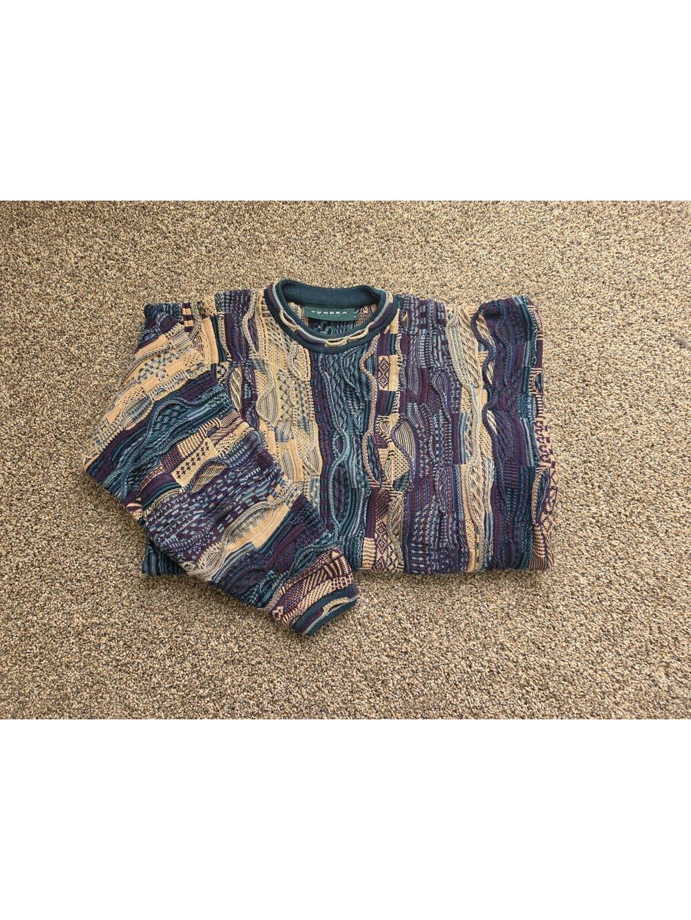 Tundra Textured Knit M | 90s Coogi Style